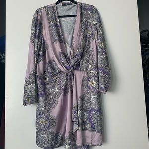 Missguided scarf print silk dress